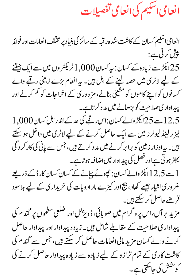 Reward Scheme for Wheat Farmers in Punjab