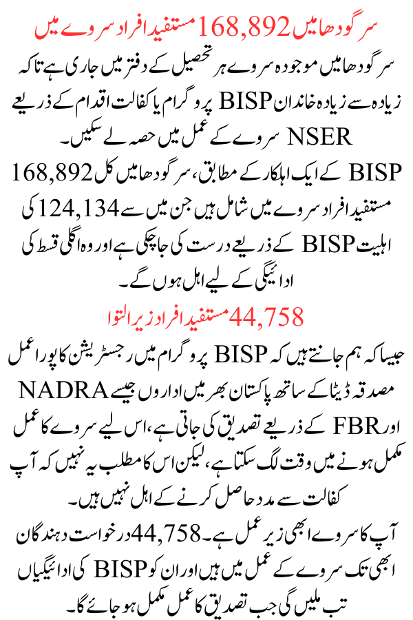 BISP 8171 Survey report From Sargodha